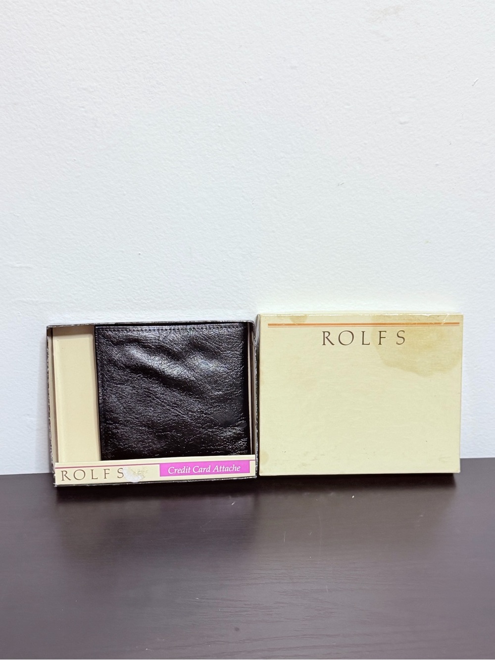 ROLFS Black Leather Wallet  NWT